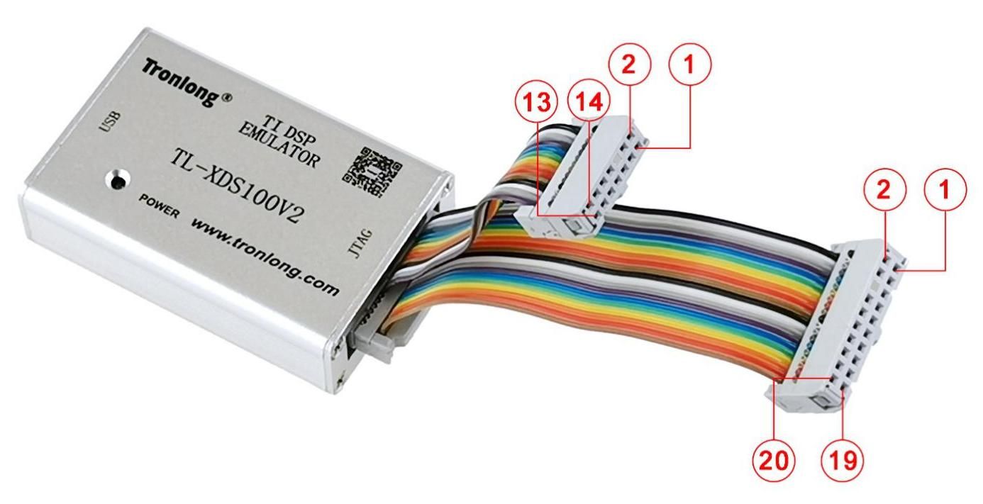 TL-XDS100V2 20-20-14pin JTAG 轉接排線